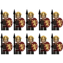 Game of Thrones Lannister army Pikeman Soldiers 10pcs Minifigure Bricks Toy - £16.19 GBP