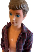 Vintage Mattel Kevin Cool Teen Boyfriend of Skipper 1990 Barbie Doll Plaid Shirt - £12.45 GBP
