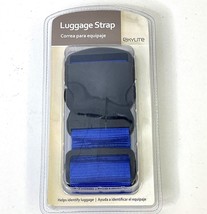 Replacement Strap Shoulder Pad Bag Luggage Duffel Blue Black Hardware Clasp 72&quot; - £11.14 GBP