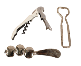 3 Vintage Kitchen Tools Bottle Opener Cheese Spreader Waiter&#39;s Corkscrew - $242.13 MXN