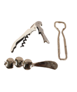 3 Vintage Kitchen Tools Bottle Opener Cheese Spreader Waiter&#39;s Corkscrew - $242.13 MXN