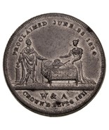 1831 Gran Bretaña William &amp; Adelaida Coronation Latón Medalla B399 Muy Fino - $71.50 CAD