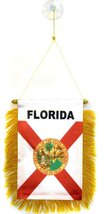State of Florida Mini Flag 4&quot;x6&quot; Window Banner w/suction cup - £2.25 GBP