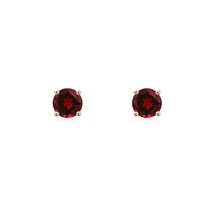 ANGARA Natural 0.66 Ct AAAA-Grade Round Garnet Stud Earrings in 14K Soli... - $303.05