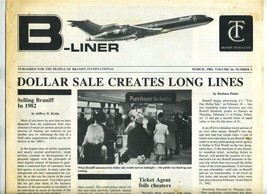 Braniff B Liner March 1982 Dollar Sale + Agent Assigned Duties Slippage ... - £27.44 GBP