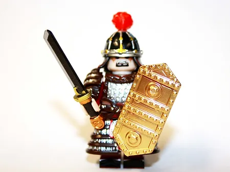 Building Samurai Warrior Gold Shield Knight Soldier Minifigure Action Fi... - $7.50