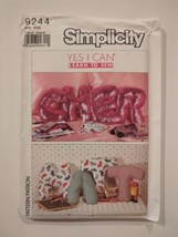 Simplicity 9244 Sewing  Pattern Yes I Can Learn To Sew Alphabet Pillows UC - £7.00 GBP