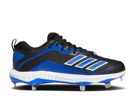 new mens 10.5 Adidas Icon 6 bounce black/royal blue metal Baseball Cleat... - $47.49