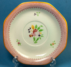 Adams Calyx Ware 6.75&quot; Saucer 2087 Hand Painted Rose Floral Bouquet - £3.93 GBP
