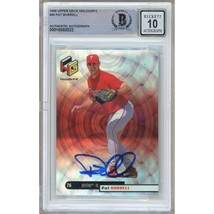 Pat Burrell Phillies Autograph 1999 Upper Deck HoloGrFX BAS BGS Auto 10 Slab RC - £119.89 GBP