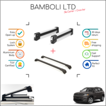 Bamboli 19&quot; Ski Carrier &amp; Black Cross Bar Set For Jeep Compass 2016 - Up 4 pcs - $198.91