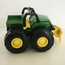 ERTL John Deere Toy Plastic Green Yellow Lawn Tractor Snow Plow Front Preschool - £11.28 GBP