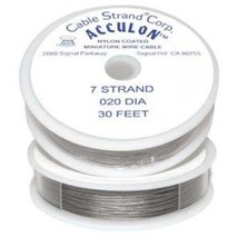 Acculon Stainless Steel 3 Strand Beading Wire .02&quot; 30ft - £7.95 GBP