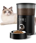 Automatic Cat Feeders for Indoor Cats with Timer. 4L Capacity Black Auto... - £42.02 GBP