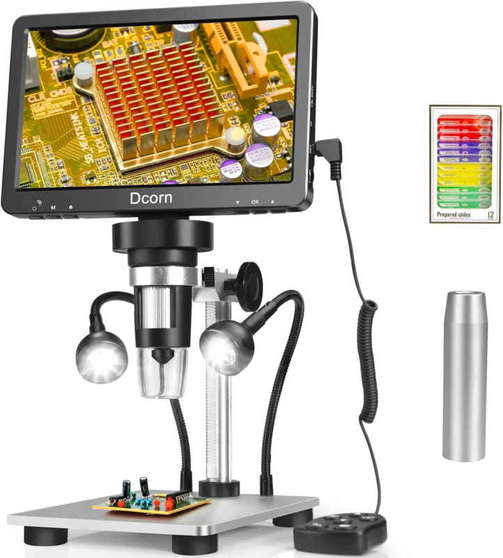1200X, 12MP 1080P Photo/Video Microscope for Adults Soldering Coins, Wir... - $134.10