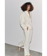 $99 ZARA 100% LINEN PANTS WITH TRIM ZW COLLECTION M - $1,472.08 MXN