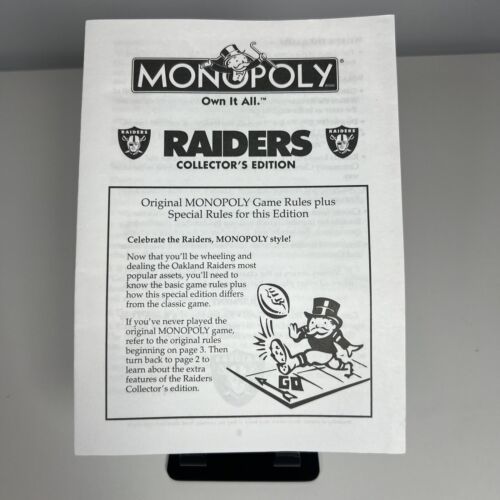 Primary image for Monopoly Raiders Collectors Edition 2004 Replacement - Instructions Only