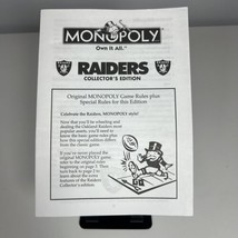 Monopoly Raiders Collectors Edition 2004 Replacement - Instructions Only - £3.95 GBP