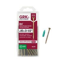 GRK 772691021397 02139#10 x 3-1/2&quot; R4 Multi-Purpose Screws Count, 10&quot;, G... - $38.51 CAD