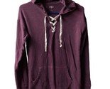 So Perfectly You Soft Cozy Hoodie Burgundy Long Sleeved Size S - $18.83
