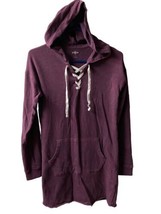 So Perfectly You Soft Cozy Hoodie Burgundy Long Sleeved Size S - $18.83