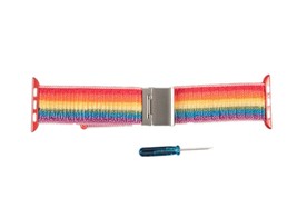 Watch Band Stretch Knit Rainbow 42mm Fits Apple Watch Adjustable New - £5.80 GBP