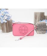 Tory Burch Watermelon Pink Leather Miller Zip Card Case Compact Wallet NWT - $138.11