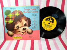 Fun Vintage 1958 Songs from Mother Goose Vinyl 78rpm Peter Pan Record 6 ... - $10.00