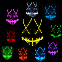 Halloween LED Lighting Mask Cosplay Thriller Party Ghost Party - £20.40 GBP