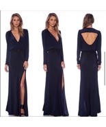 Stone Cold Fox Alabama Silk Gown in Navy &amp; Black Size XS/S - 1 - £114.60 GBP