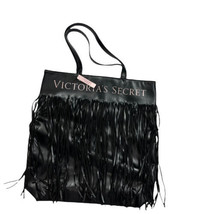 NWT Victoria&#39;s Secret Logo Flirty Fringe Tote Bag Black Limited Edition $58 - £16.64 GBP