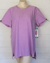 New Skechers XL Go Walk Lavender Short Sleeve Hi-Low Hem Stretch Tunic Top - £9.34 GBP