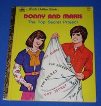 Donny And Marie Osmond Hardbound Book Vintage 1977 The Top Secret Project - $19.99