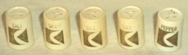 CP Miniature Salt &amp; Pepper Shakers (5) Canadian Pacific 4 Salt 1 Pepper ... - $10.88
