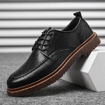 New Mens Shoes Leather Casual Shoes British Style  Formal Fashion Flats Men Foot - £67.36 GBP