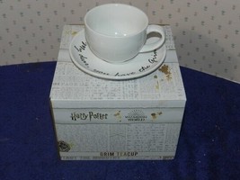 Harry Potter Wizarding Word Grim Teacup &amp; Saucer New in Box - $31.50