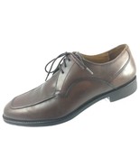 #SH9 Cole Haan 10.5M Eaton Brown Leather Apron Toe Derby Dress Shoes Blu... - £15.25 GBP
