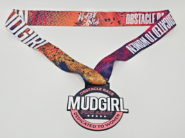 Mudgirl Pink Army Obstacle Race Women Participation Medal Marathon Run L... - $9.99