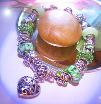 Haunted 7x LUCKY MOJO GOOD LUCK  BRACELET  MAGICK 925  MURANO WITCH Cassia4 - £27.73 GBP