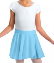 Motionwear 1011 Girls&#39; Size Large (12-14) Light Blue Pull-On Wrap Skirt - £6.30 GBP