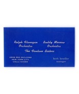 Ralph Flanagan Orchestra Fontane Sisters Vtg Blue Cellophane Business Ca... - $20.74