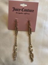 Juicy Couture Gold Tone &amp; Rainbow Enamel JUICY Drop Earrings with Cubic Zirconia - £12.77 GBP