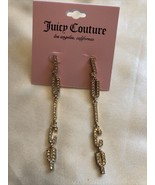 Juicy Couture Gold Tone &amp; Rainbow Enamel JUICY Drop Earrings with Cubic ... - £12.62 GBP