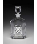 Sullivan Irish Coat of Arms Whiskey Decanter (Sand Etched) - $73.53 CAD