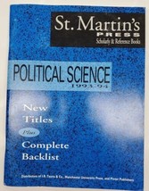 St Martin&#39;s Press Political Science Catalog 1993 94 Scholary &amp; Reference... - £11.76 GBP
