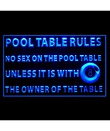 230130B Pool Table Rules No Sex On It Unless With 8 Owner Funny LED Ligh... - £17.29 GBP