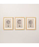 Hearth & Hand Hot Air Balloon Sketch Wall Art 11x14 White Set of 3 - $406.53 MXN Hearth & Hand Hot Air Balloon Sketch Wall Art 11x14 White Set of 3 - $406.53 MXN