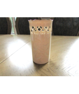 Lenox Heart Vase Pierced 24 kt Gold Rim Ivory Made in USA 5.75&quot;H - $20.10 CAD