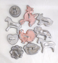 Vintage Aluminum Cookie Cutters Set of 10 - £5.43 GBP