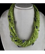 Designer Natural Peridot Bead Iolite Carved Leaf 1379 Ct Silver Fashion ... - $24,737.43 MXN